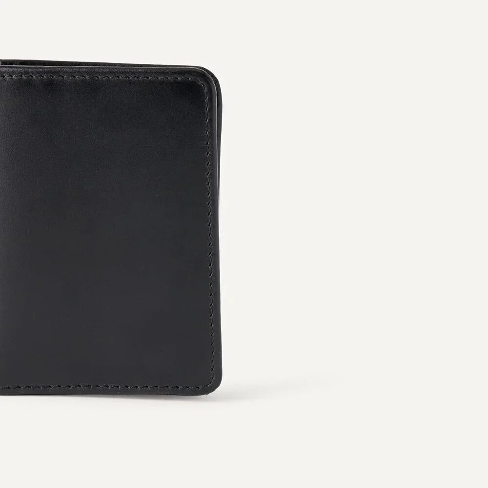 Men's Leather Black Casual Bifold Wallet Card Style 6 Card Pockets design Design